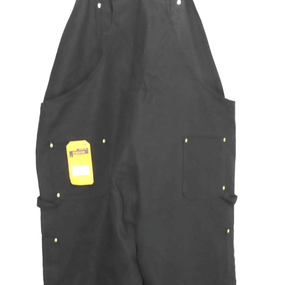 NWT Carhartt Firm Duck Black Loose Fit Zip-to-Thigh Bib Overalls Mens 50 x 30
